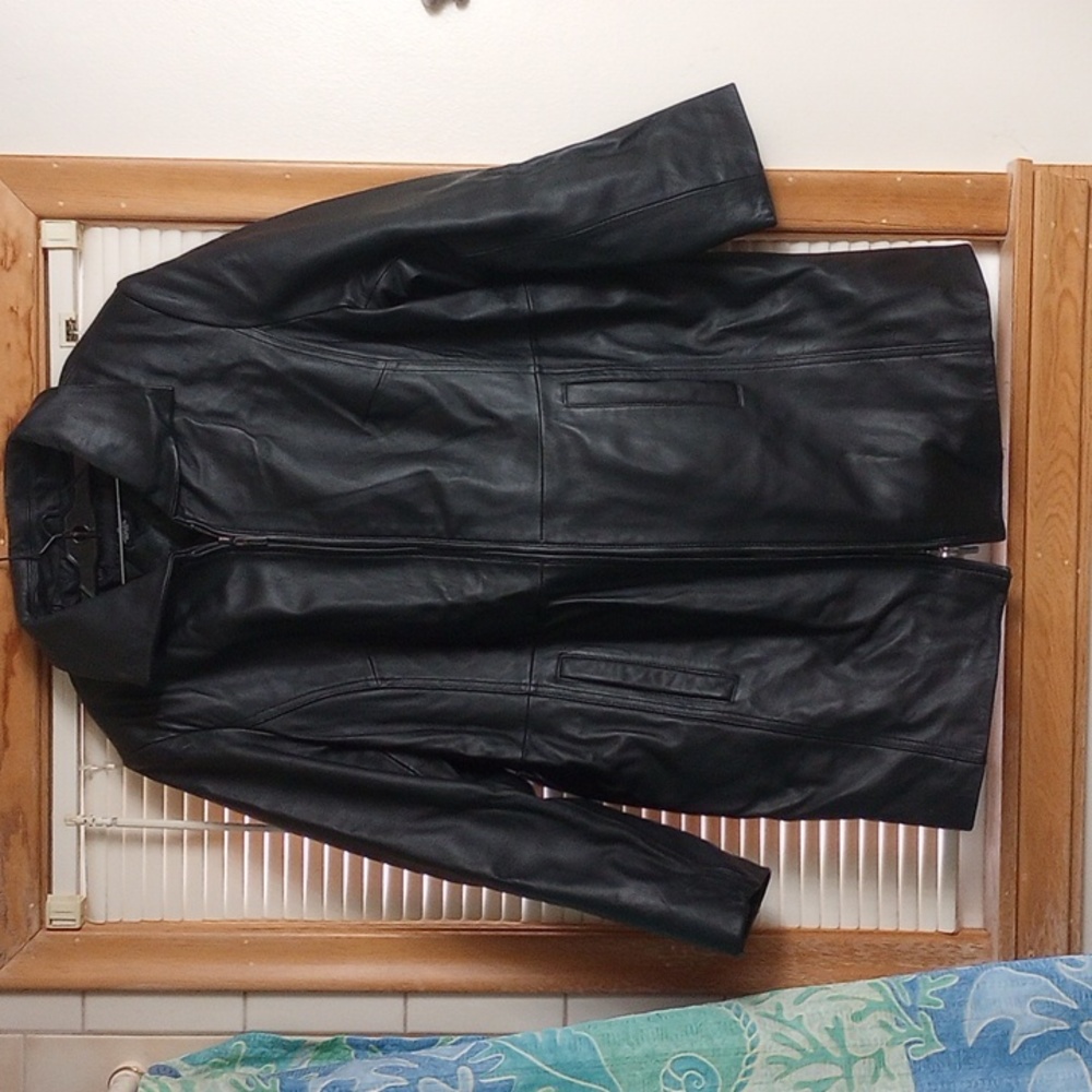 Leather coat